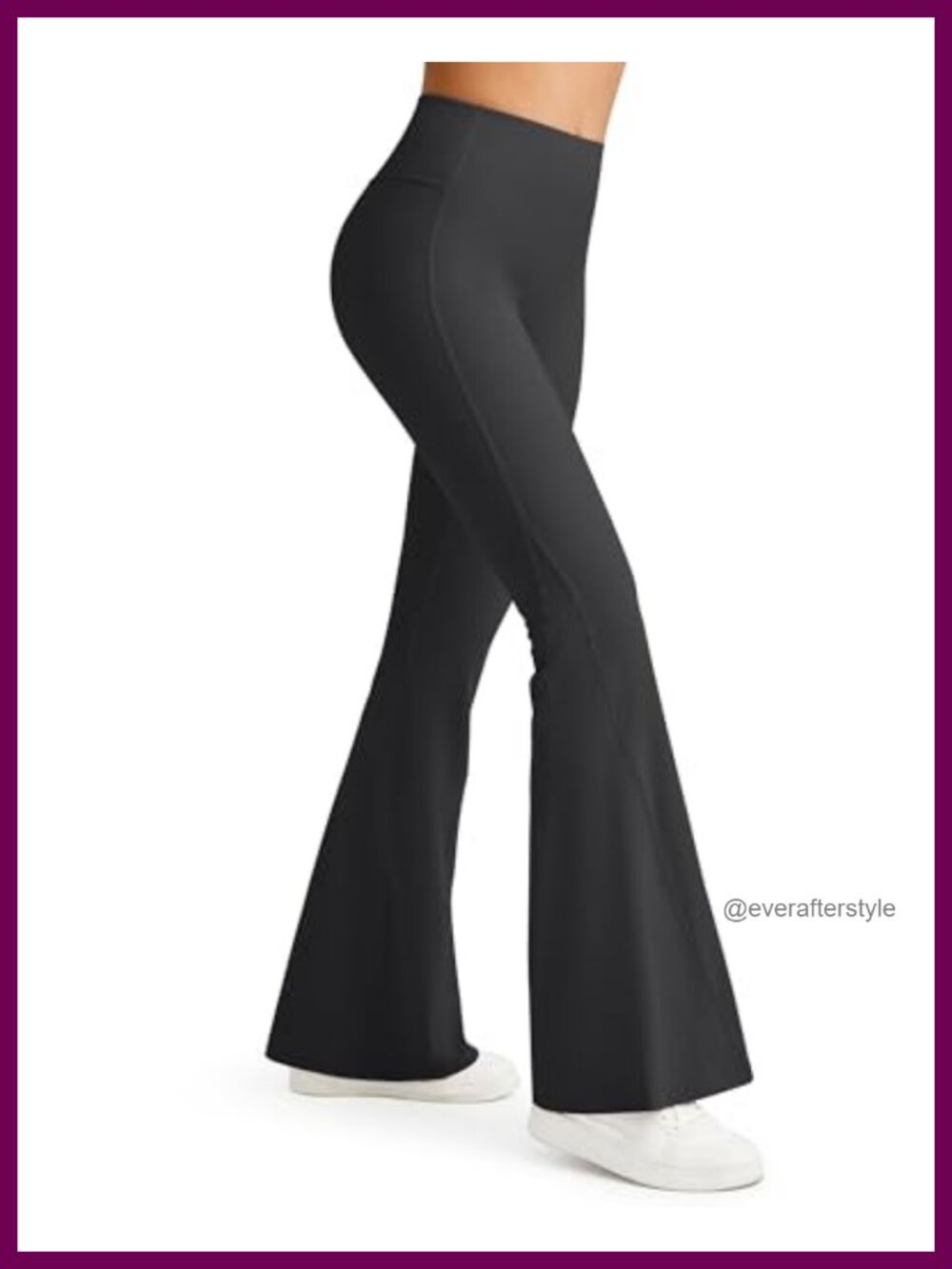Ribbed Flare Yoga Pants for Women High Waisted Bell Bottom Leggings Tummy